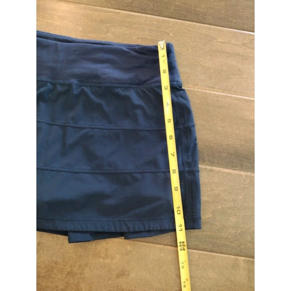 LULULEMON Women's EEUC navy blue Pace Rival tennis Skirt Skort - size 6 rare
